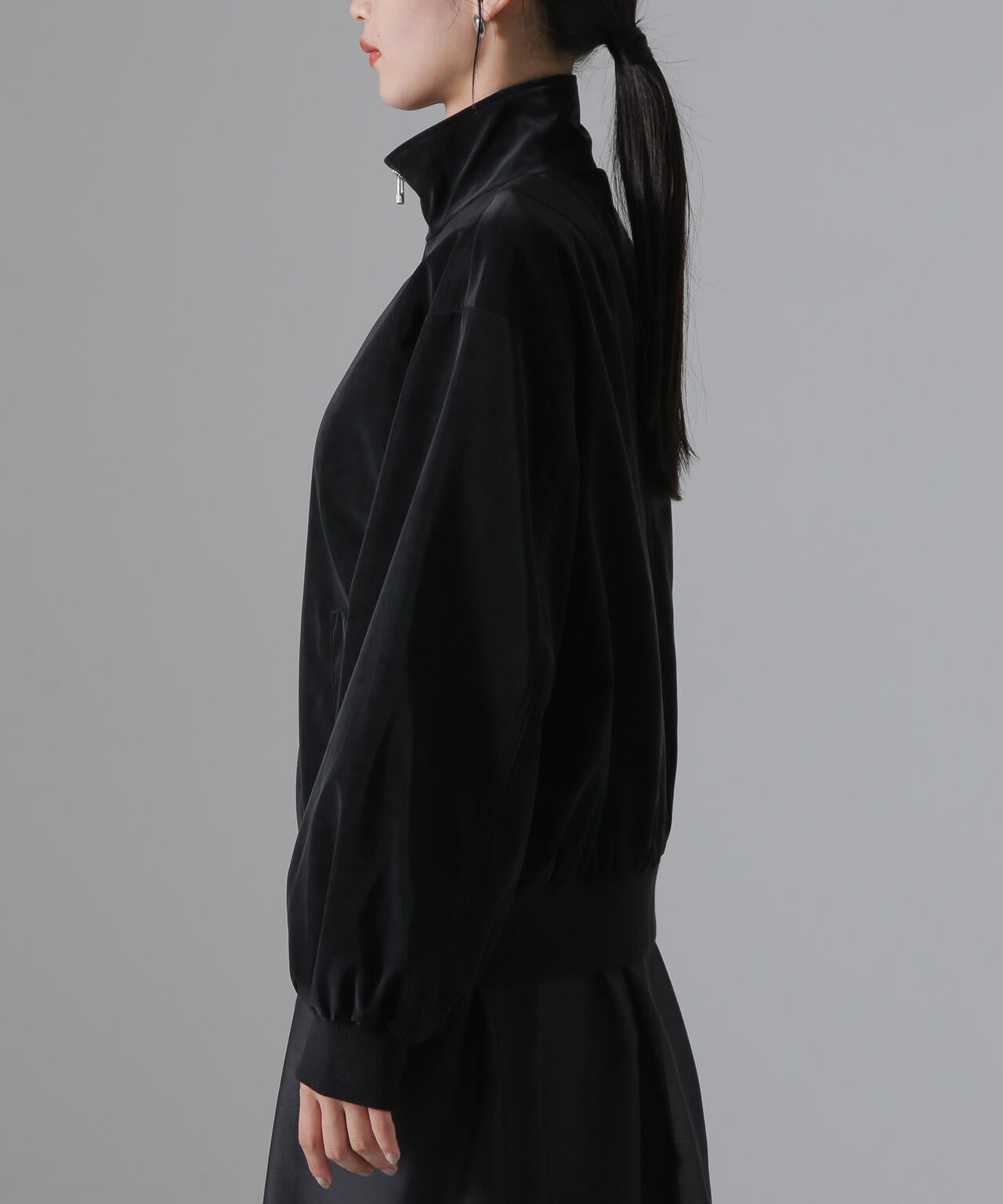 ピーチフェイクレザースタンドカラーブルゾン(セットアップ可) 6734216306