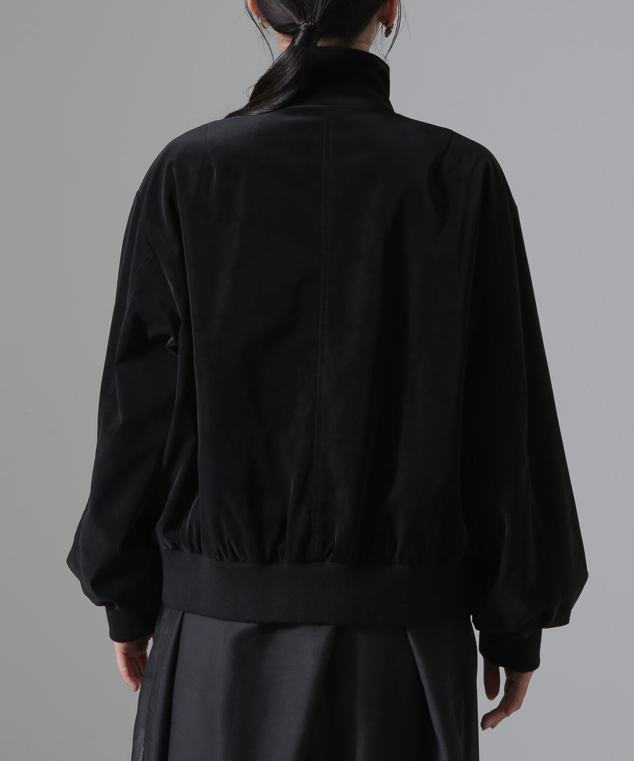 ピーチフェイクレザースタンドカラーブルゾン(セットアップ可) 6734216306