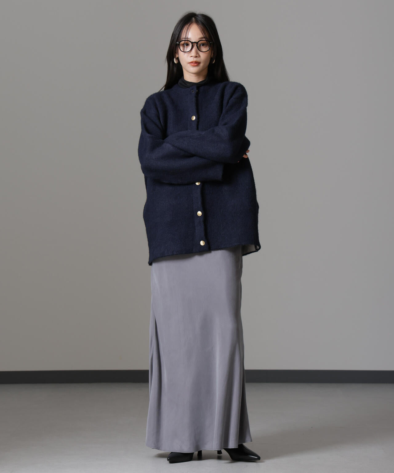 配色起毛ニットジャケット 6734216307