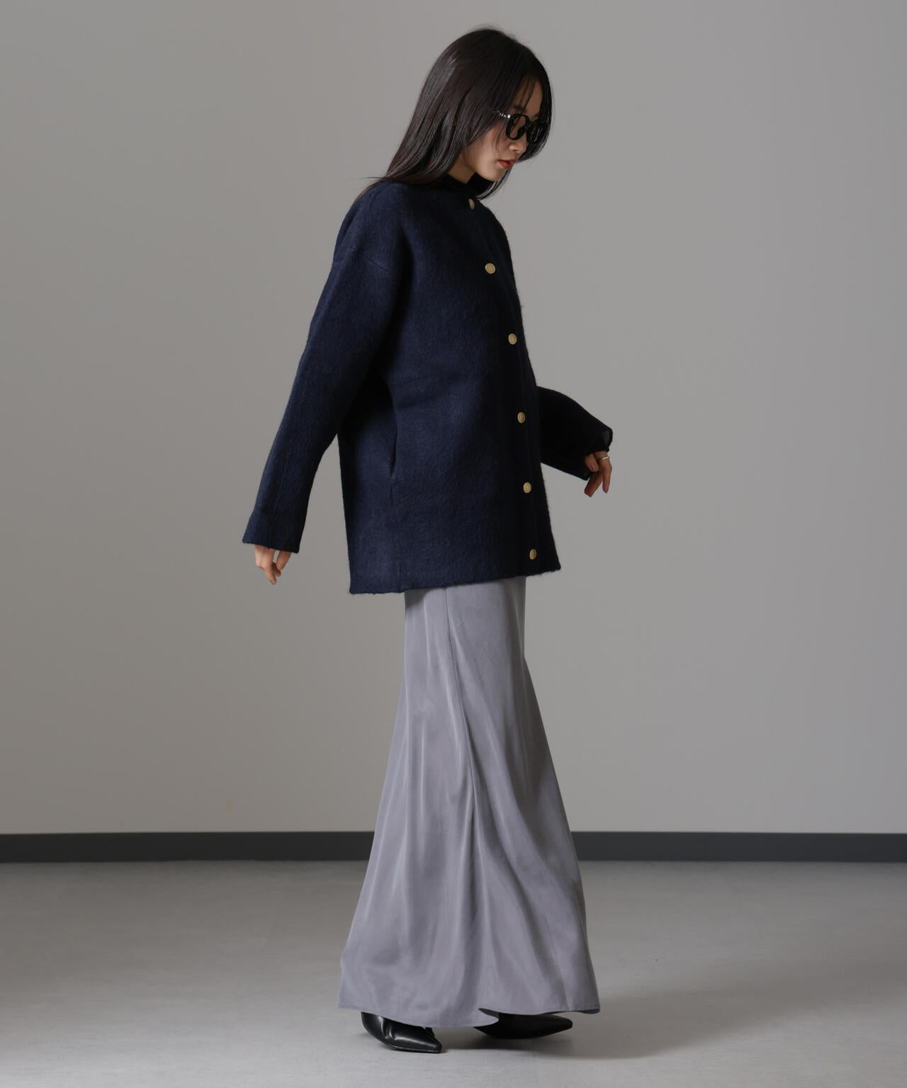 配色起毛ニットジャケット 6734216307