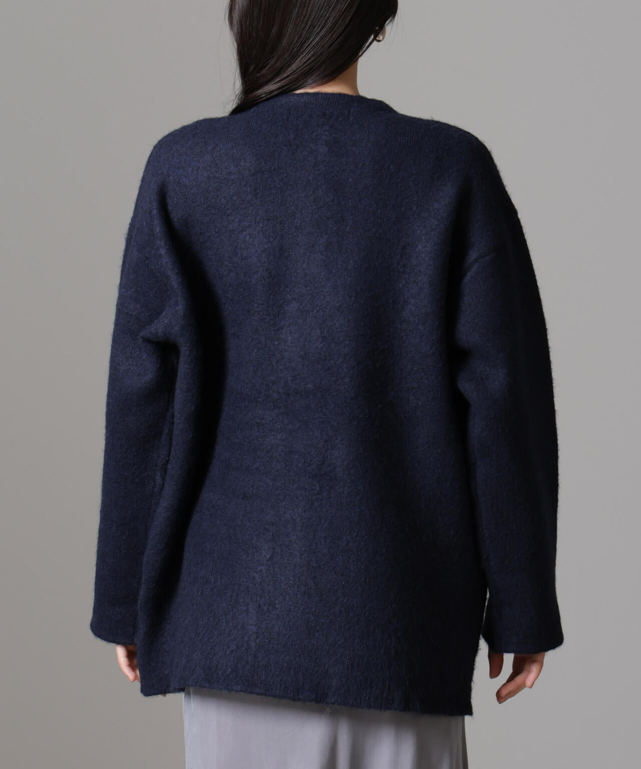 配色起毛ニットジャケット 6734216307