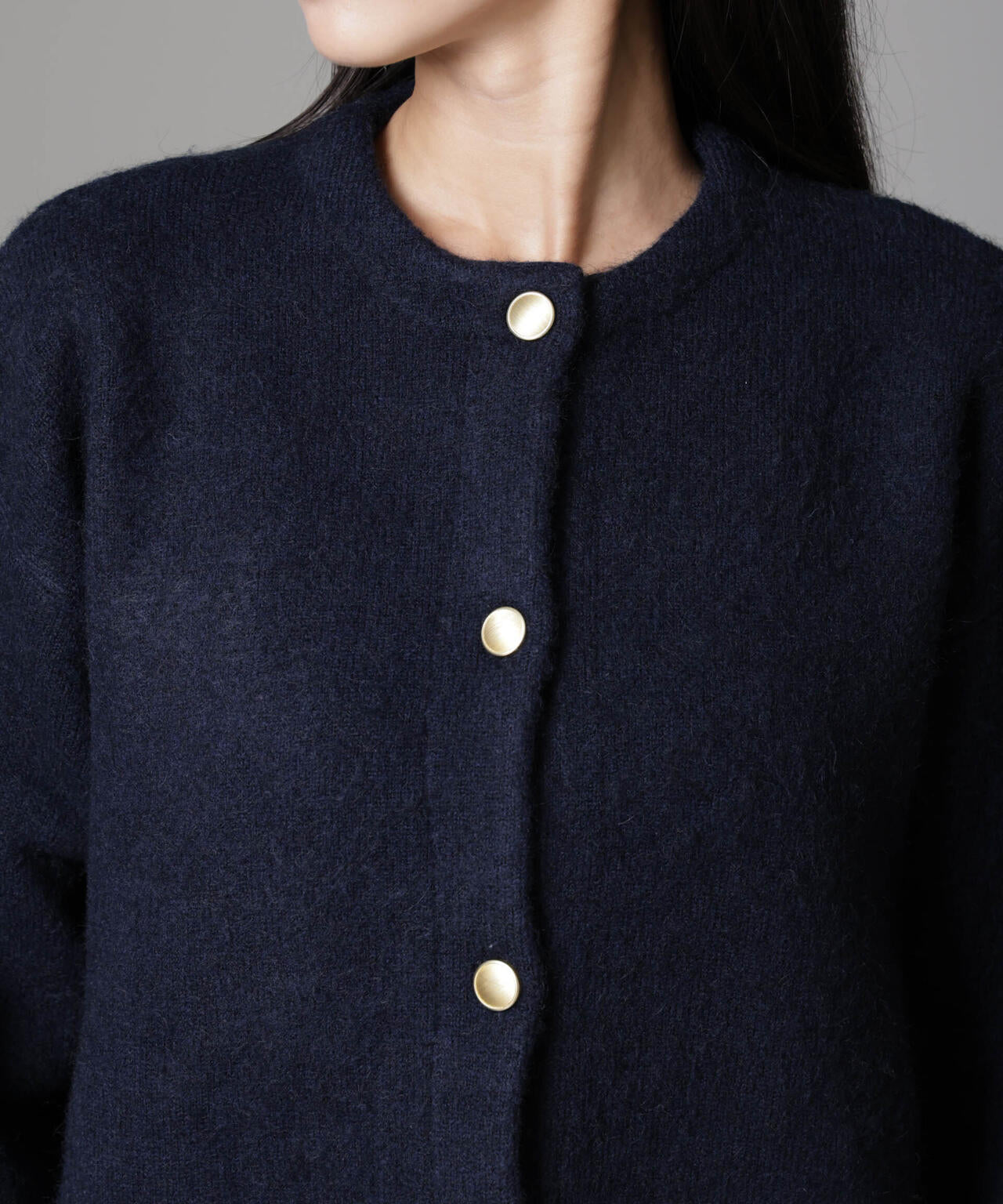 配色起毛ニットジャケット 6734216307