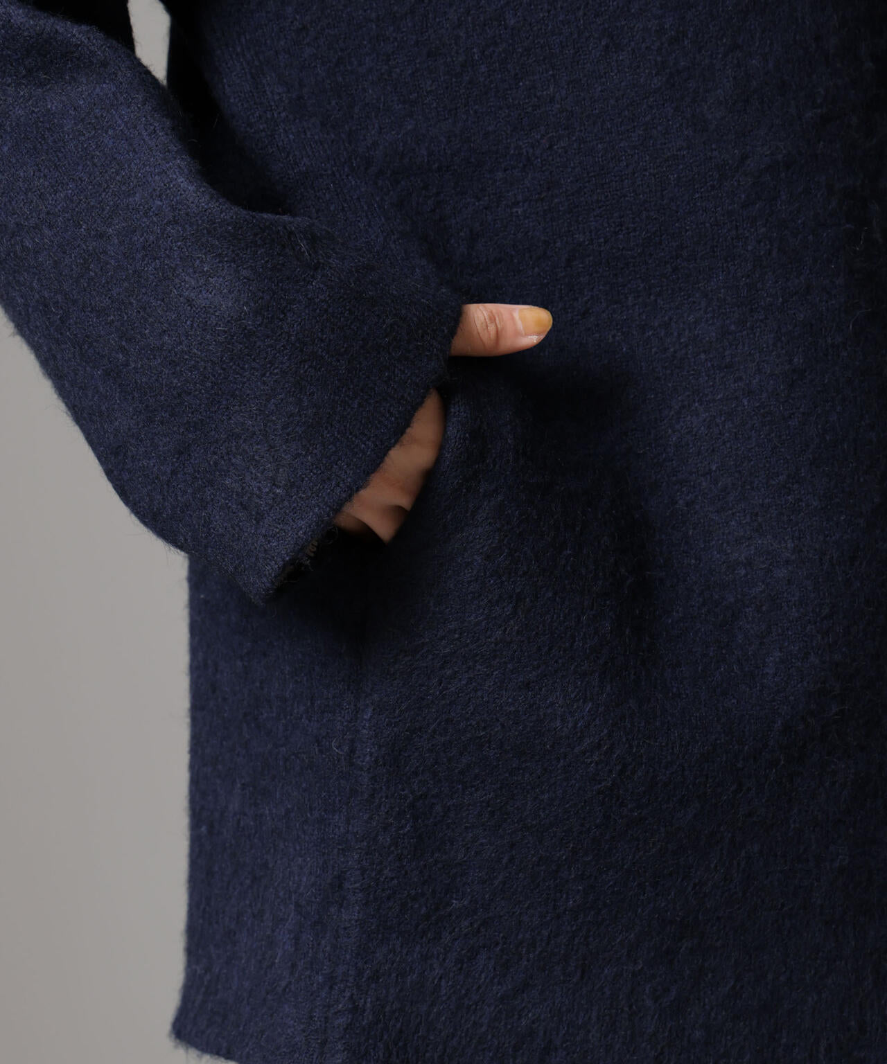 配色起毛ニットジャケット 6734216307