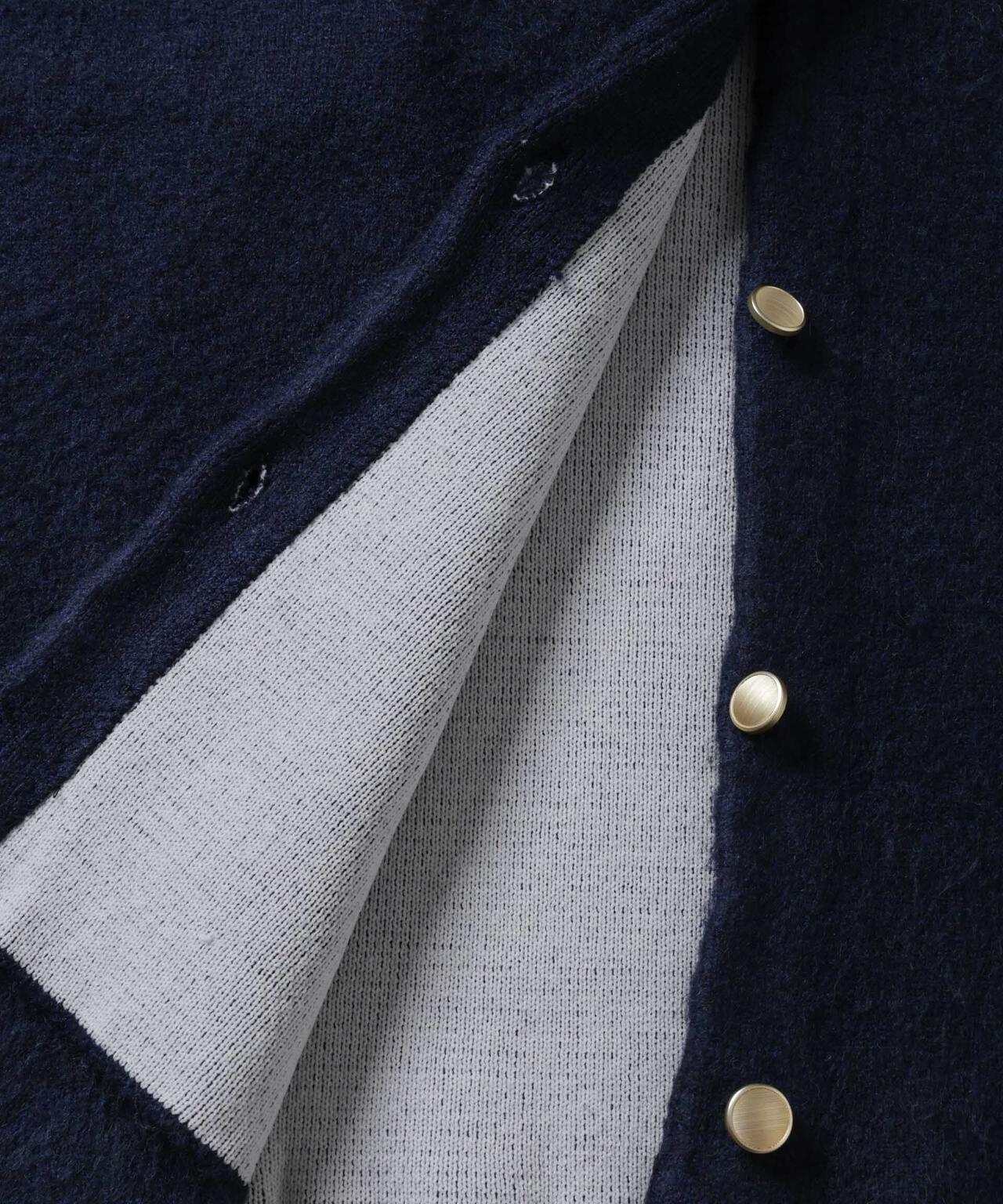 配色起毛ニットジャケット 6734216307