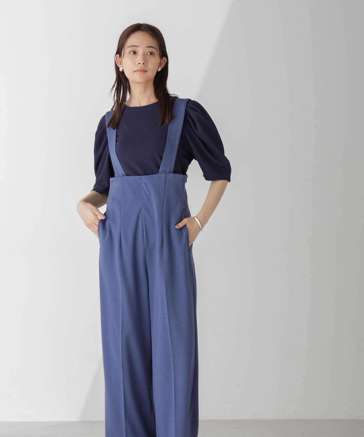 サス付きハイウエストパンツ 6734219304