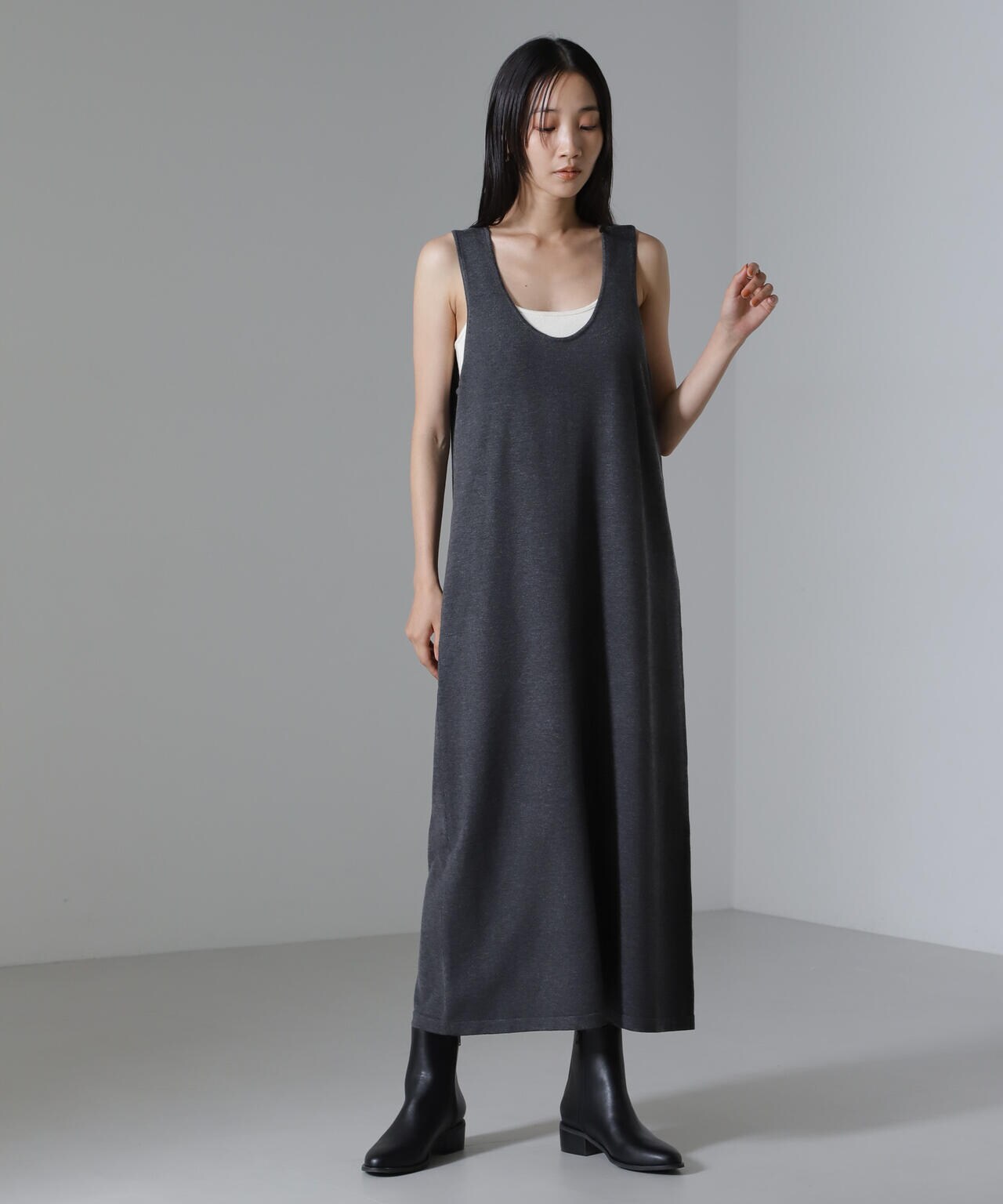 クロップドニットセットワンピース 6734219312