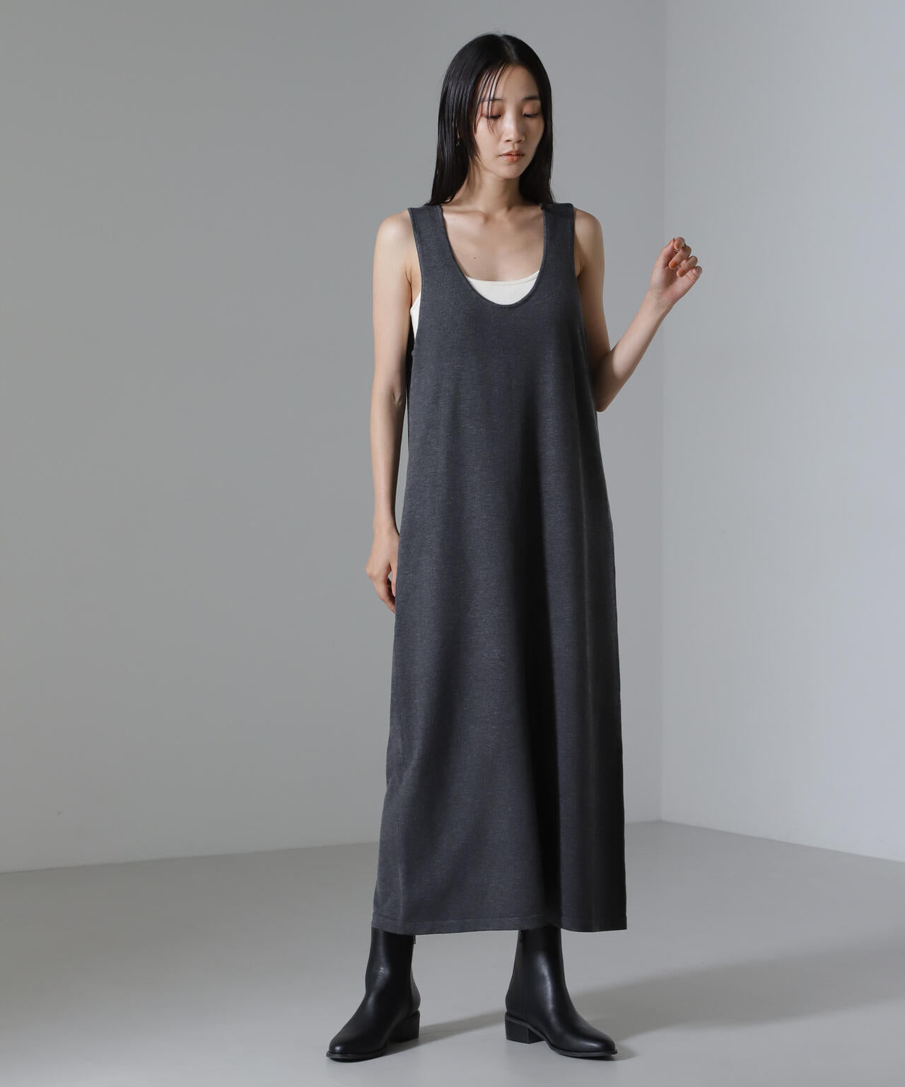 クロップドニットセットワンピース 6734219312