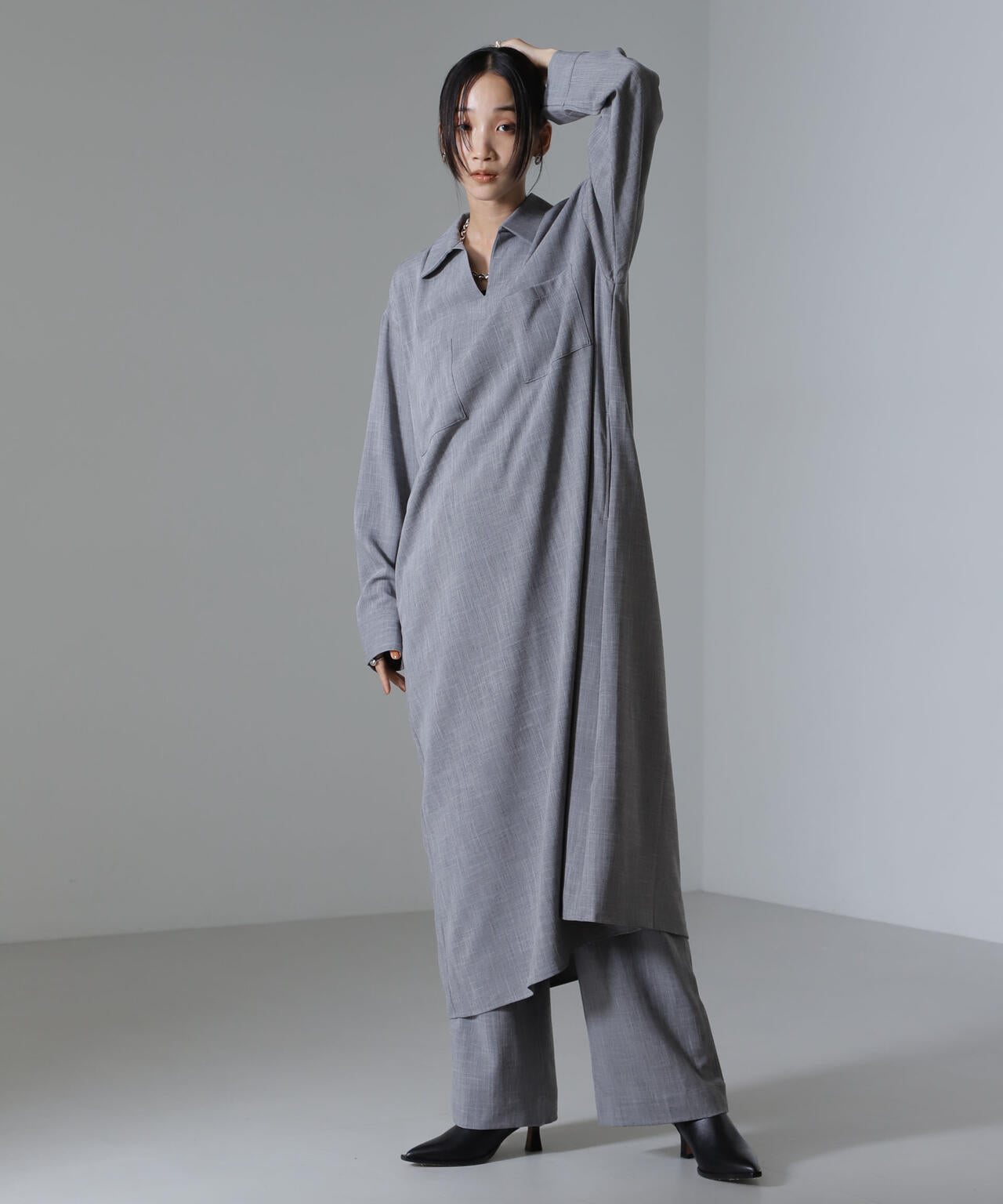 スキッパーロングワンピース(セットアップ可) 6734219317