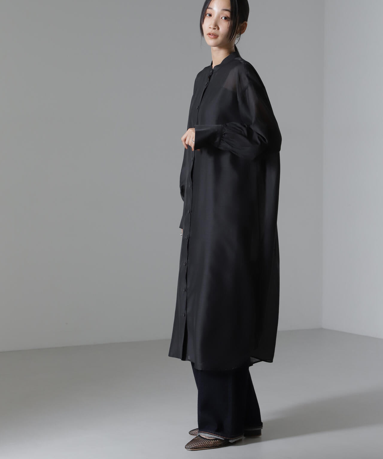 シアーマキシシャツワンピース 6734219318