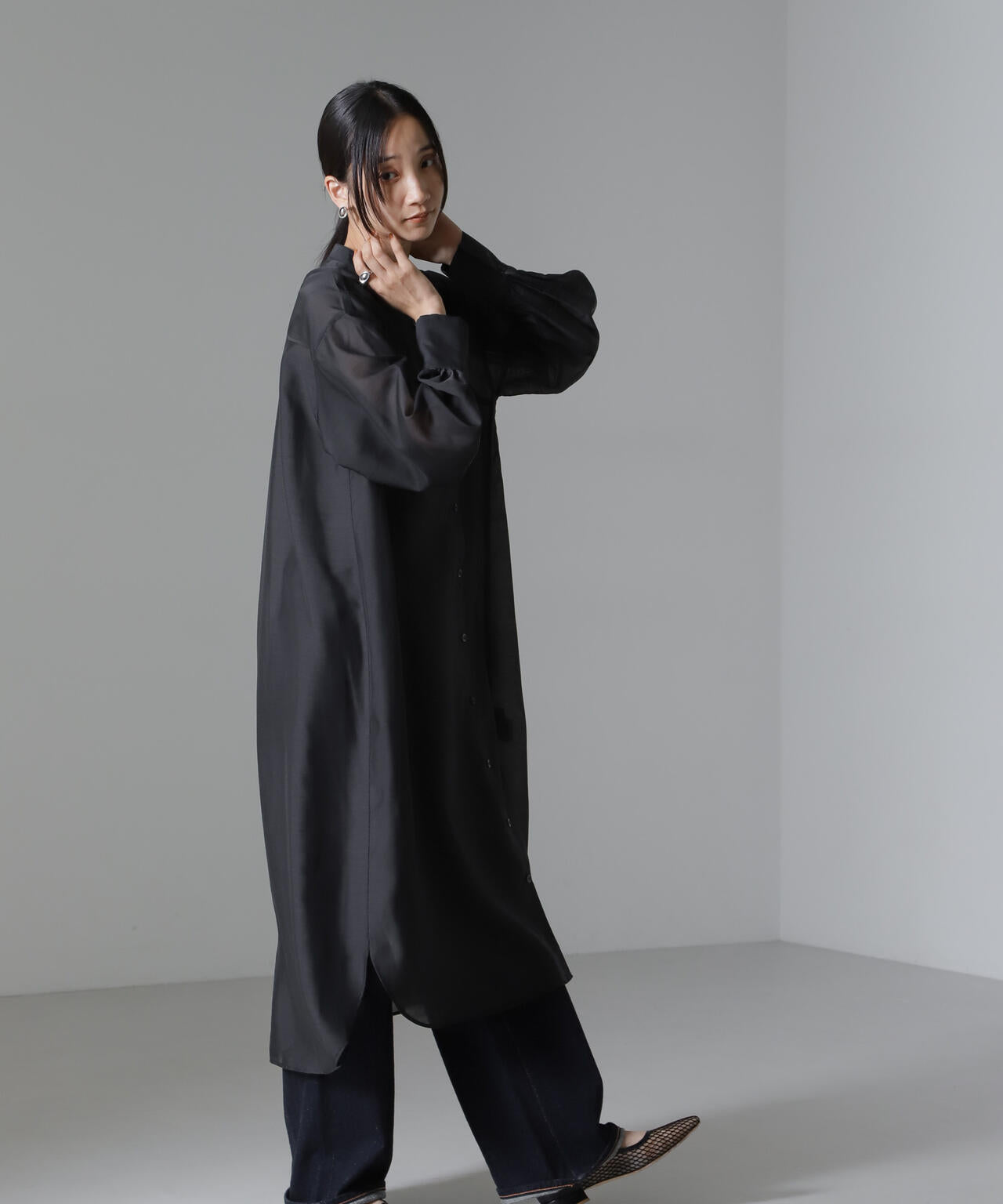 シアーマキシシャツワンピース 6734219318