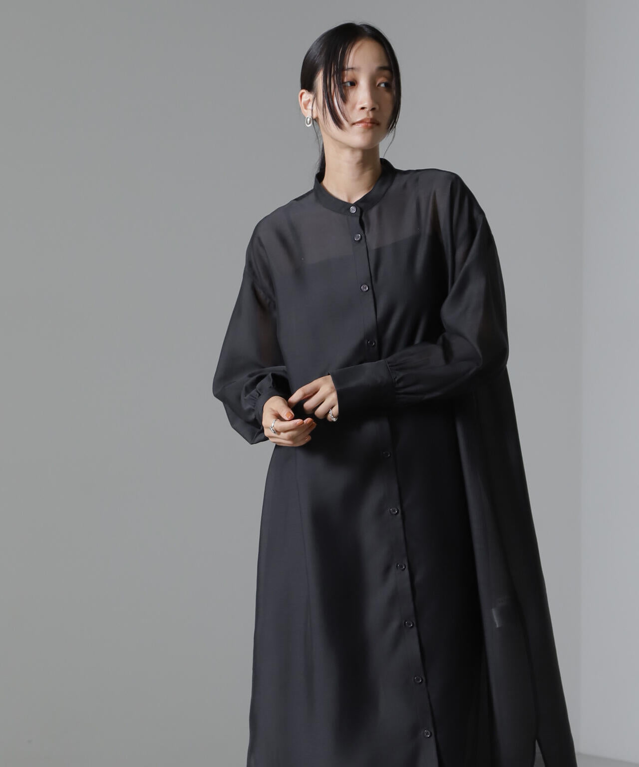 シアーマキシシャツワンピース 6734219318