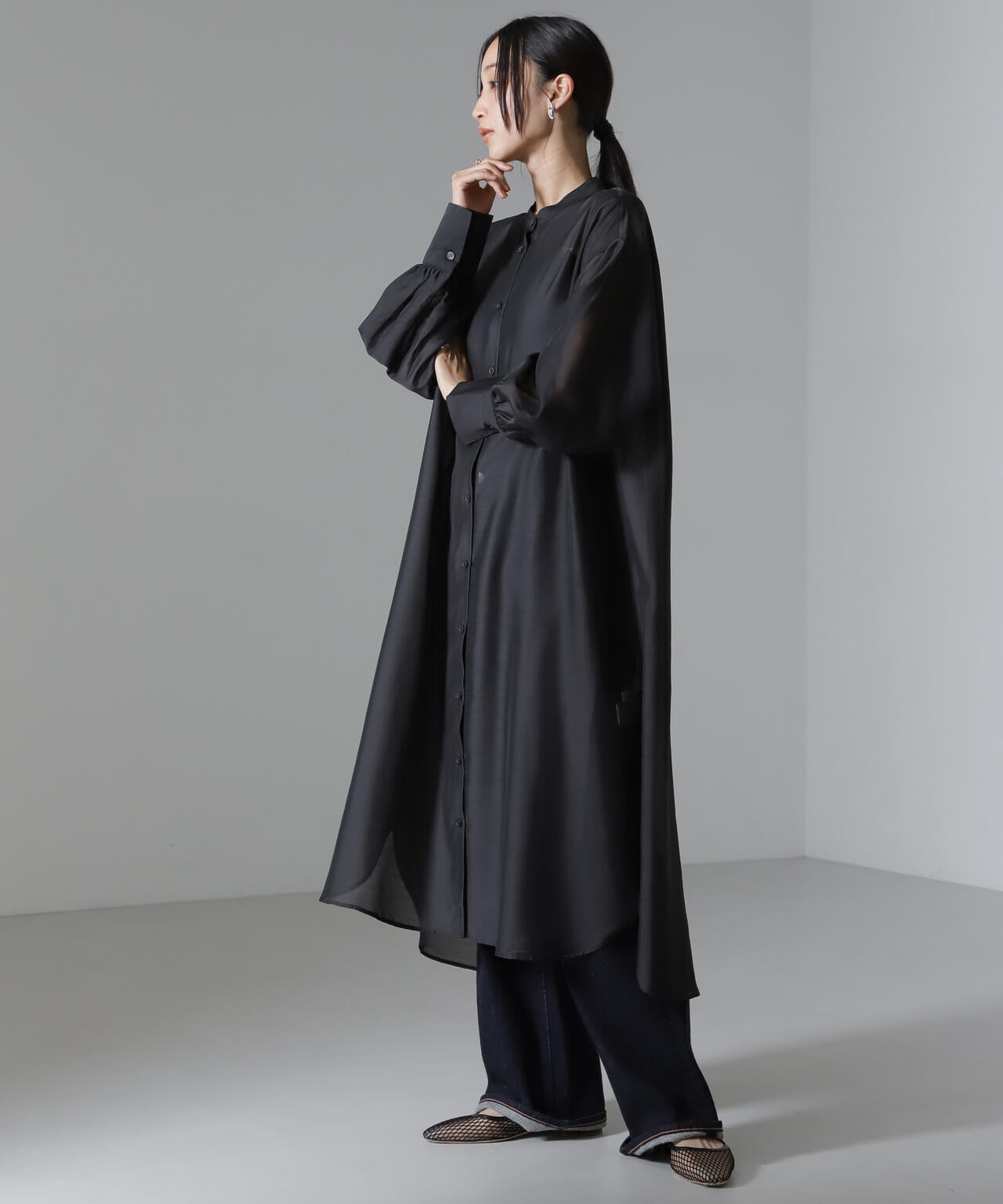 シアーマキシシャツワンピース 6734219318