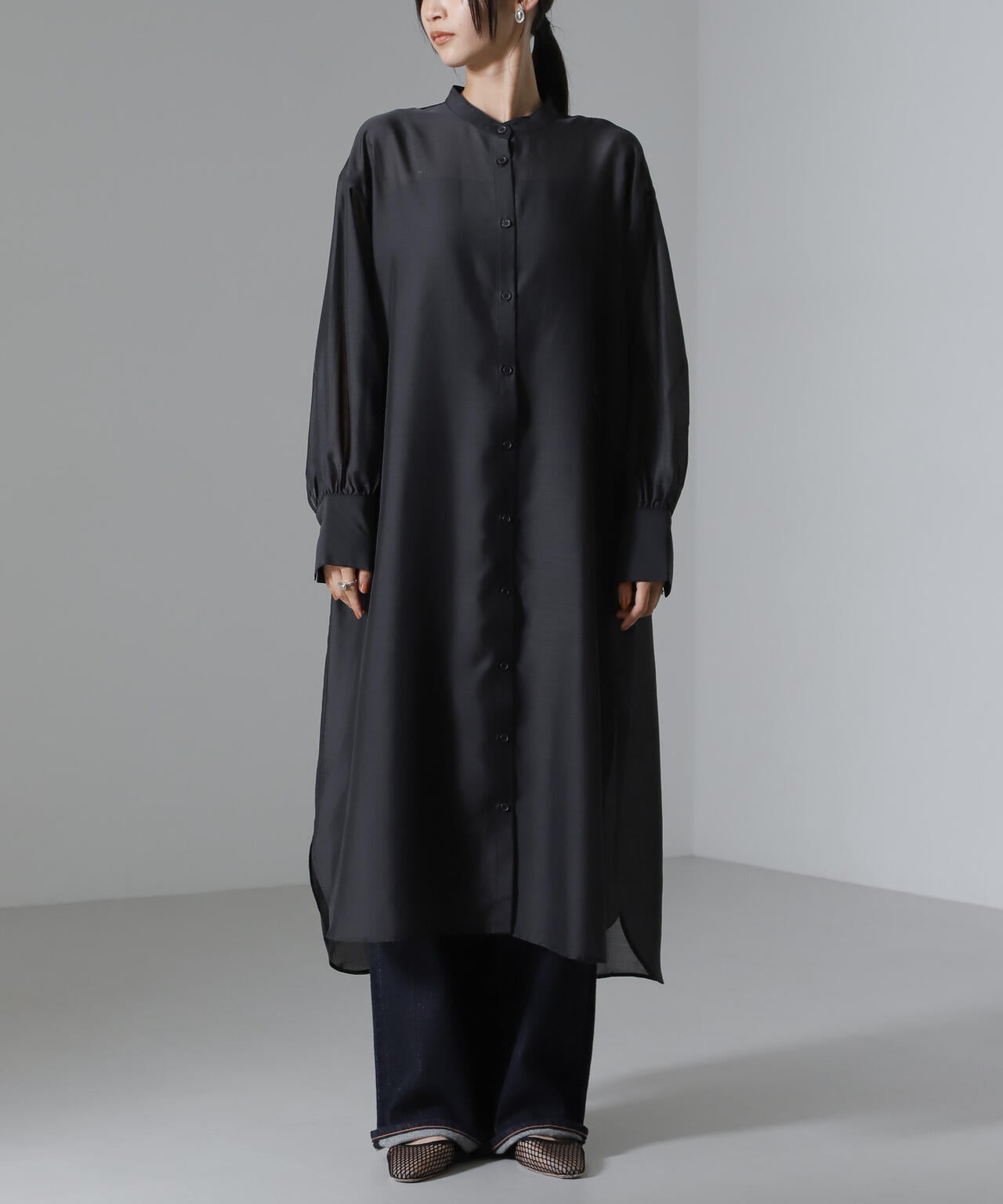 シアーマキシシャツワンピース 6734219318