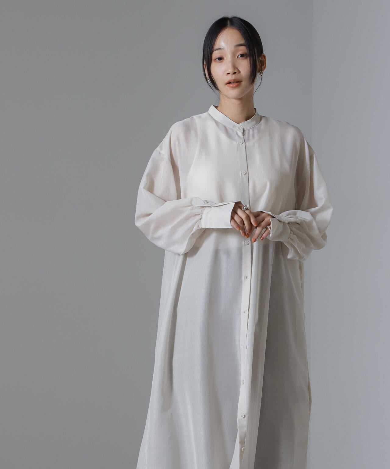 シアーマキシシャツワンピース 6734219318