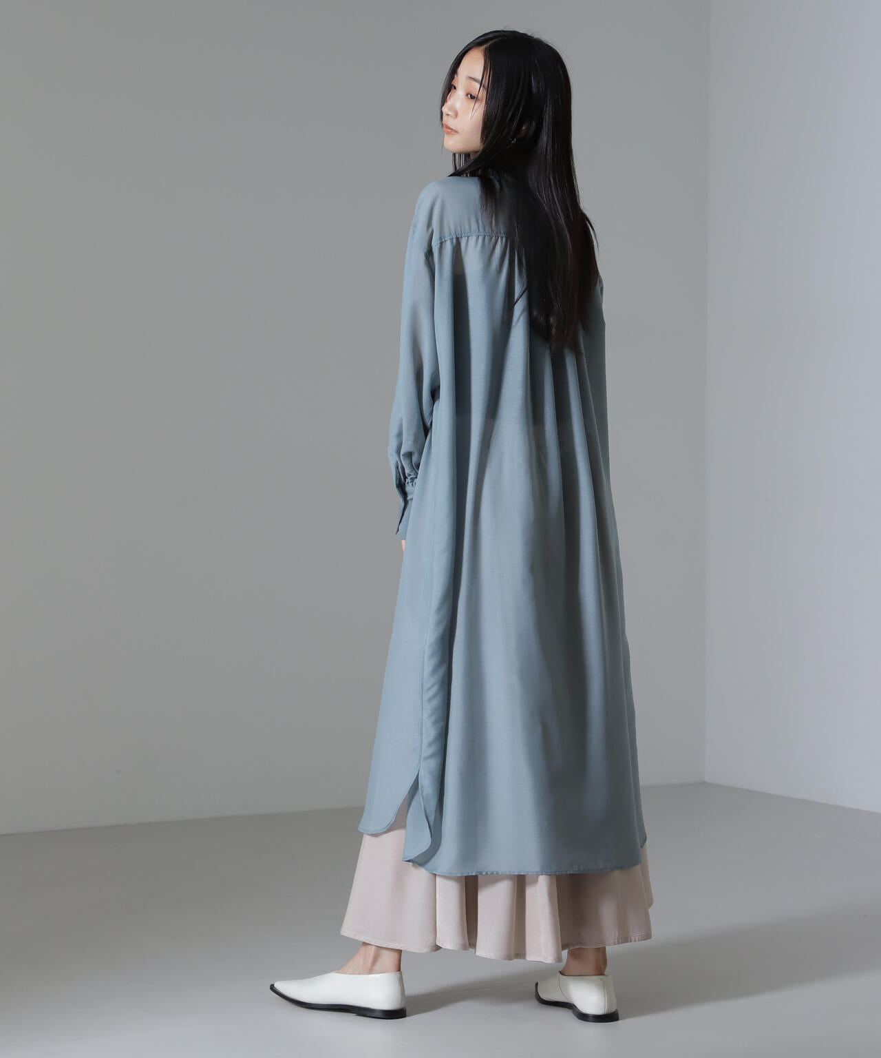 シアーマキシシャツワンピース 6734219318