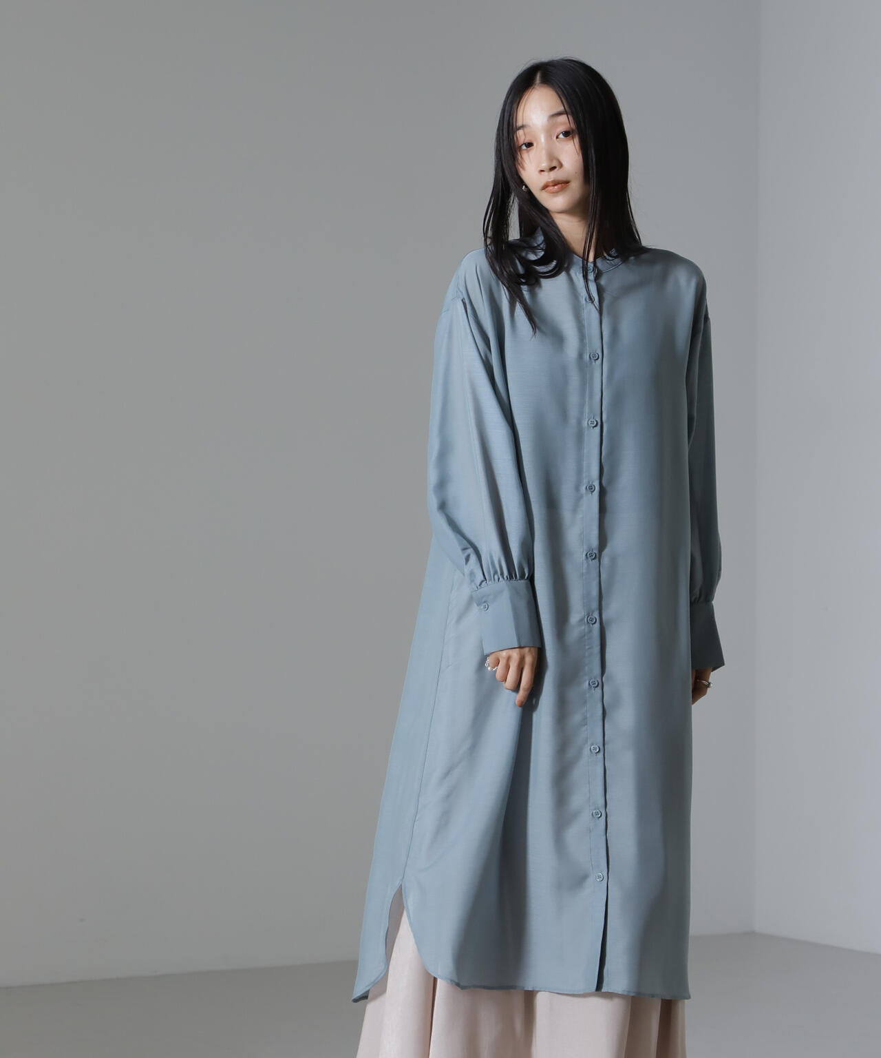 シアーマキシシャツワンピース 6734219318