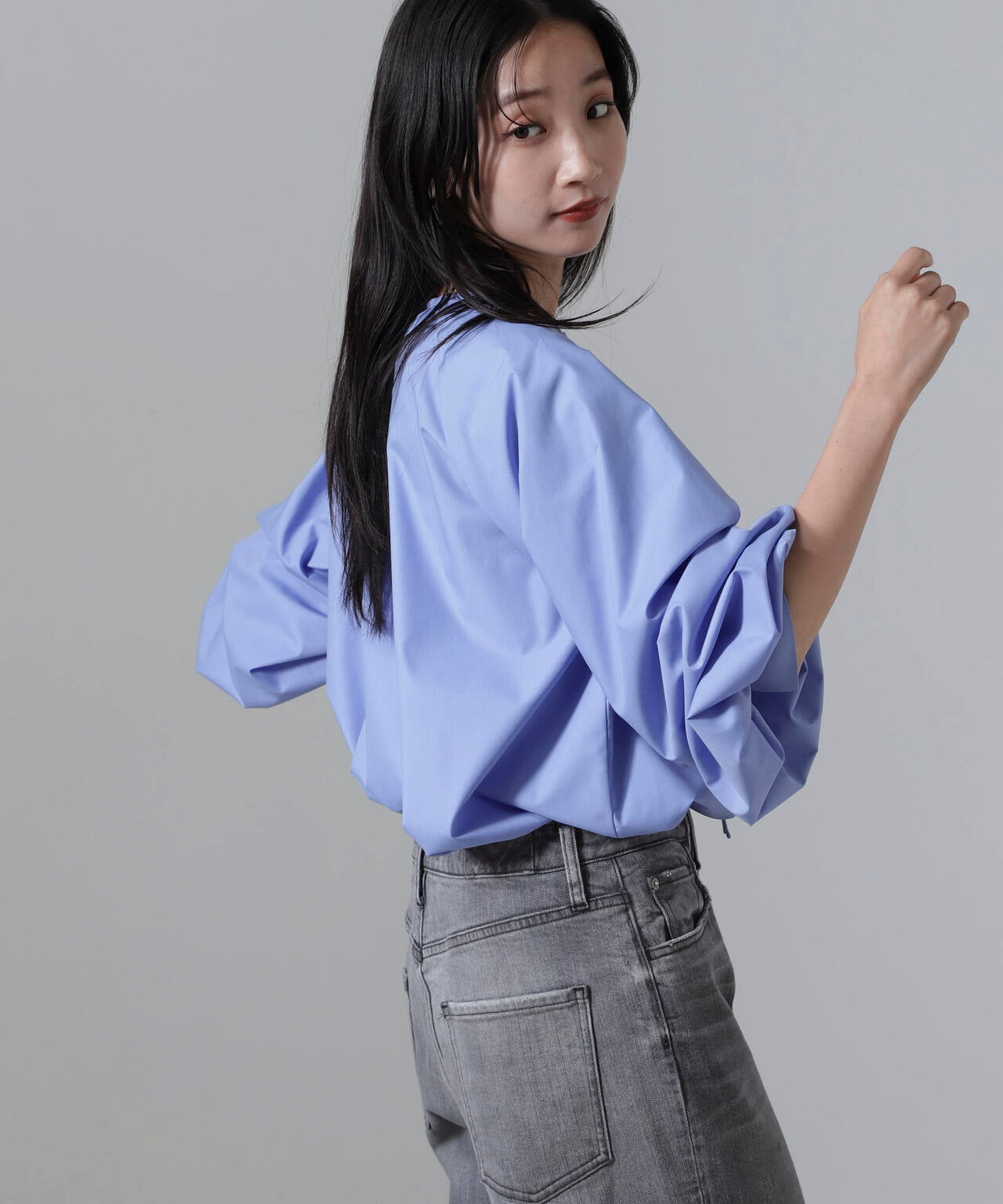 タックカラーボリュームブラウス 6734220303