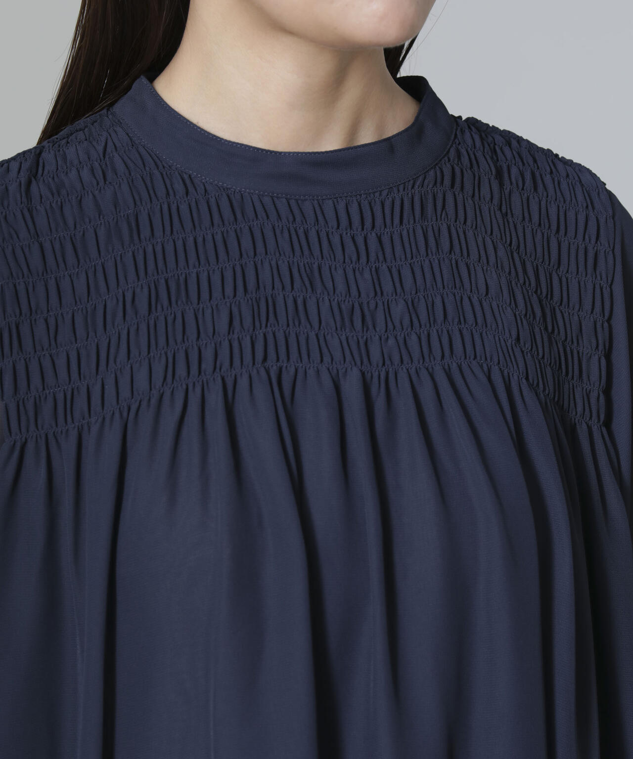 フロントシャーリングブラウス 6734220306