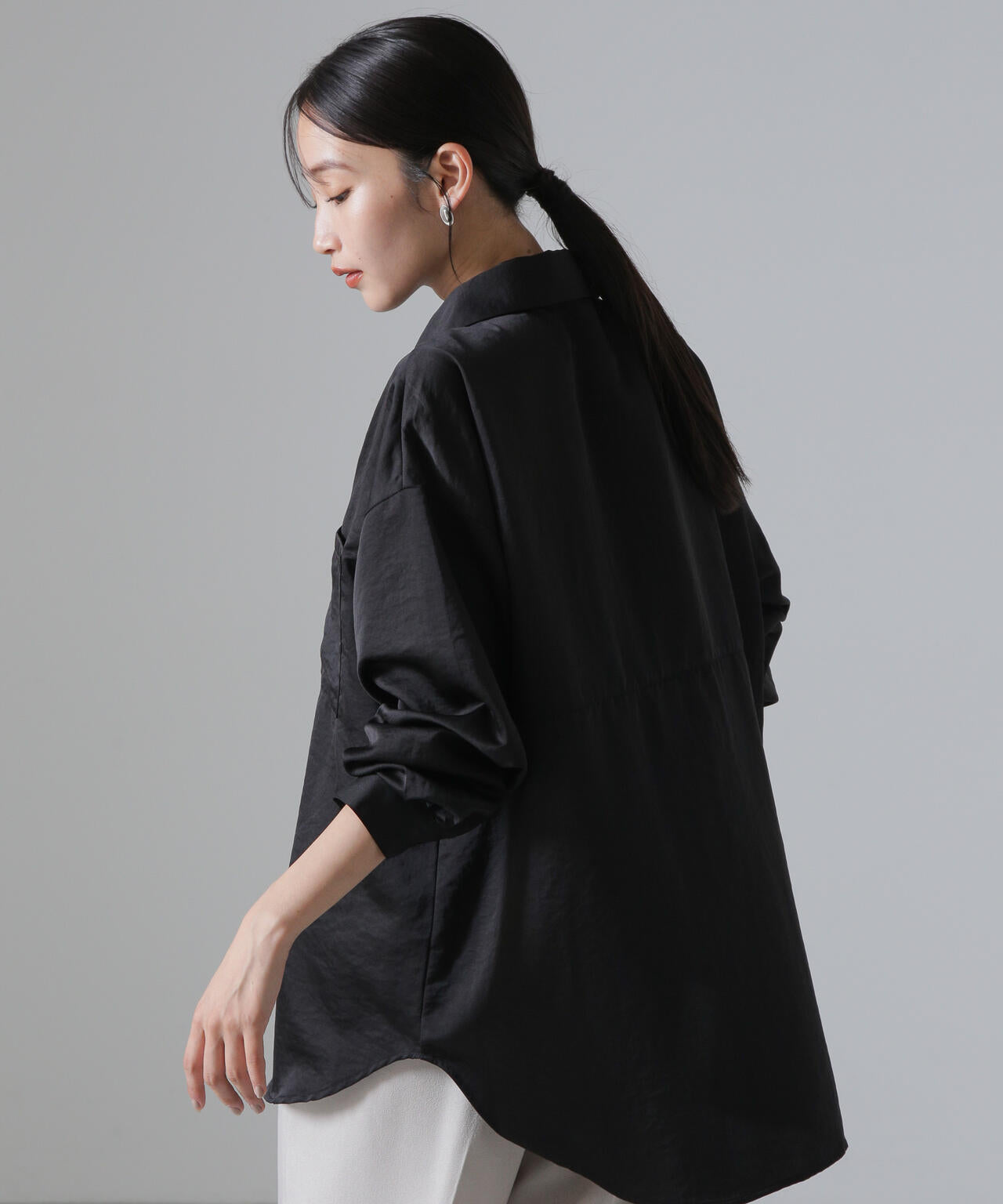 ヴィンテージサテンスキッパーワイドシャツ(セットアップ可) 6734220317