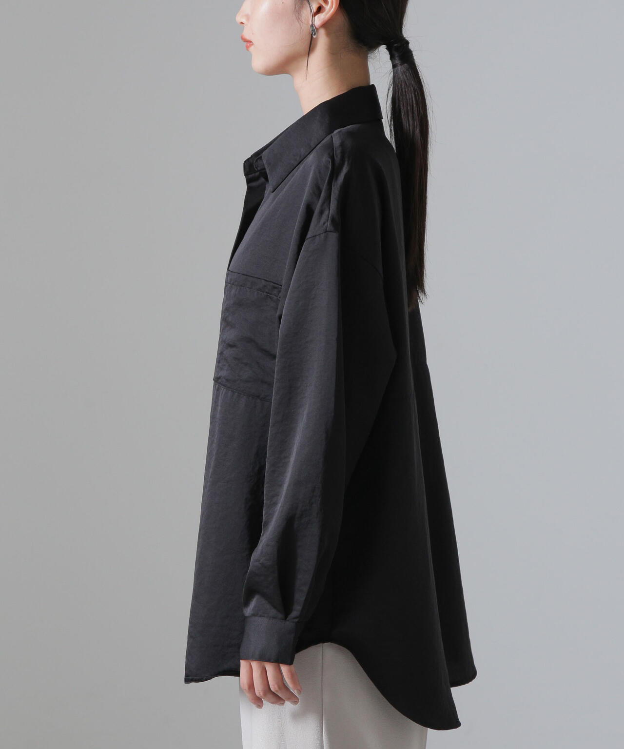 ヴィンテージサテンスキッパーワイドシャツ(セットアップ可) 6734220317