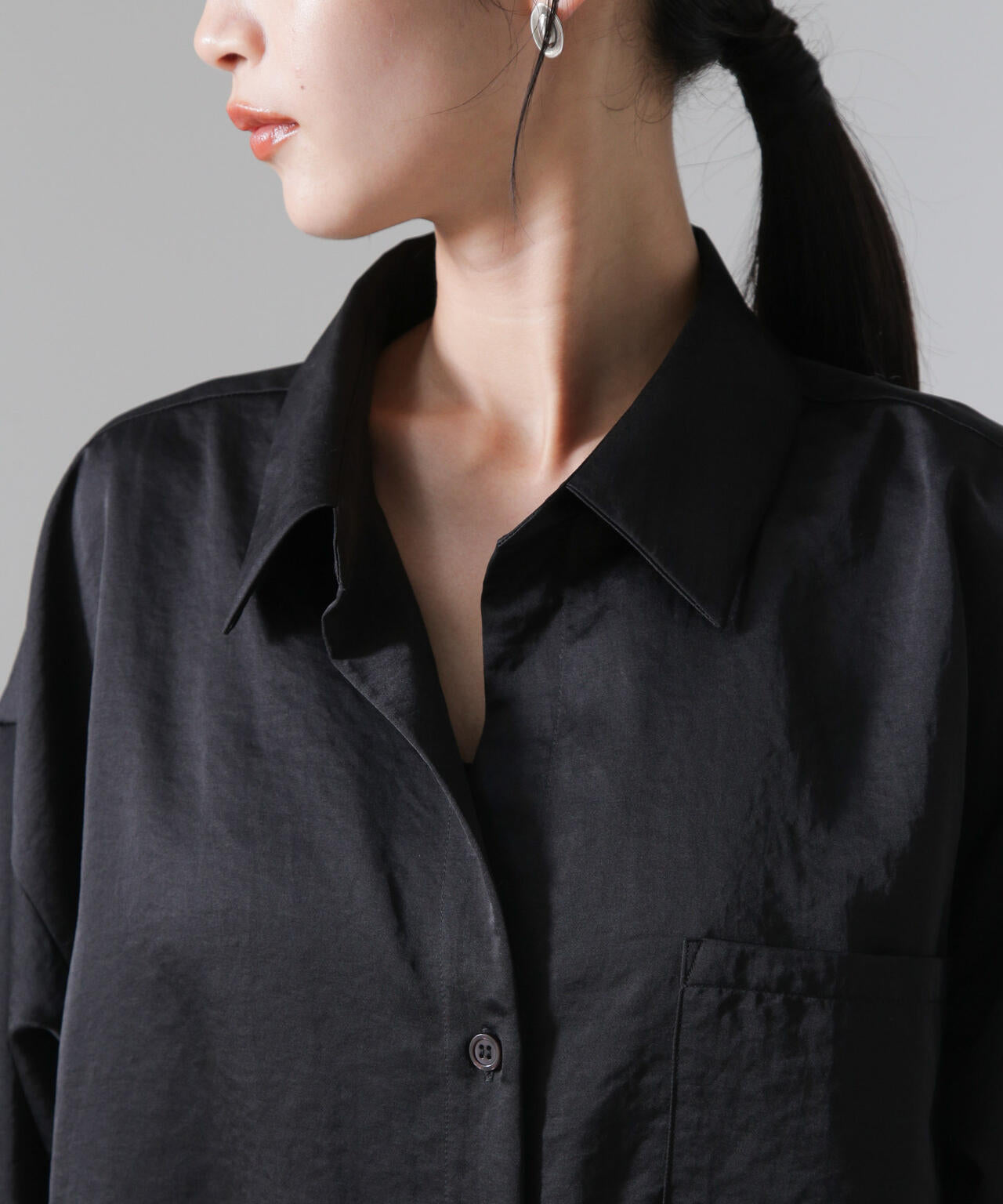 ヴィンテージサテンスキッパーワイドシャツ(セットアップ可) 6734220317