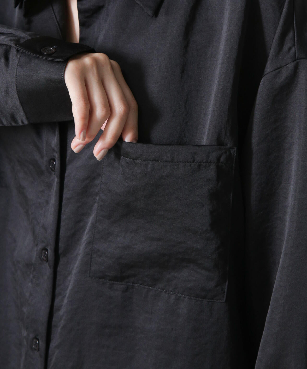 ヴィンテージサテンスキッパーワイドシャツ(セットアップ可) 6734220317