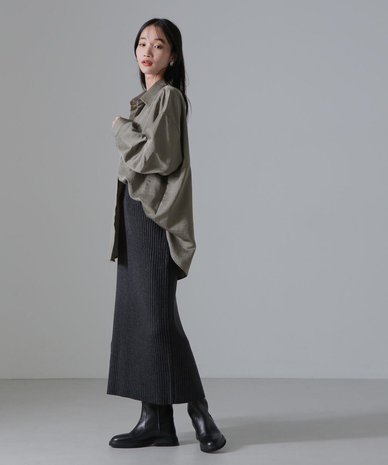 ヴィンテージサテンスキッパーワイドシャツ(セットアップ可) 6734220317