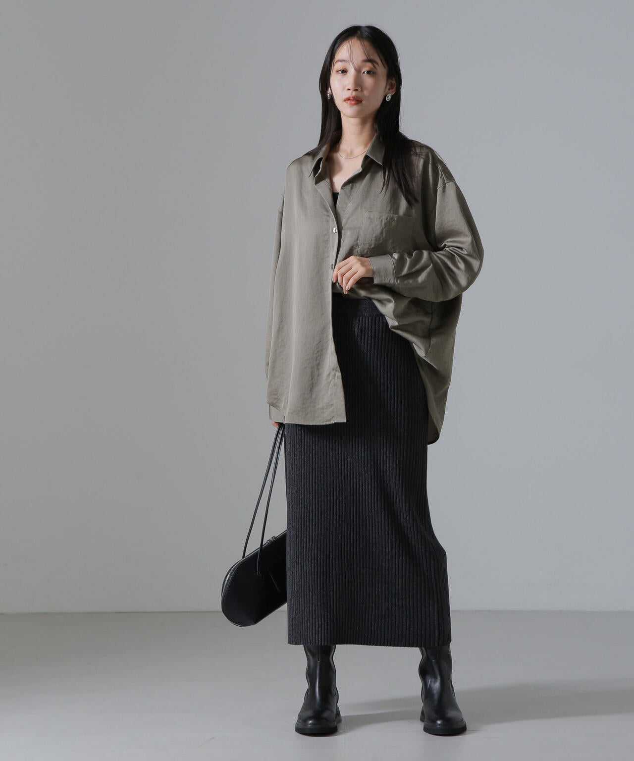 ヴィンテージサテンスキッパーワイドシャツ(セットアップ可) 6734220317