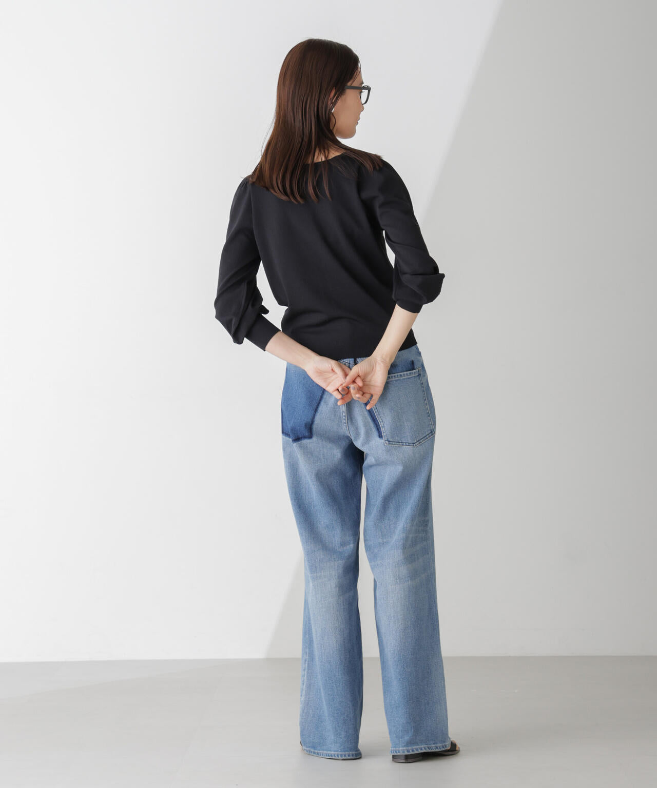 ボリュームスリーブスクエアネックニット 6734222312