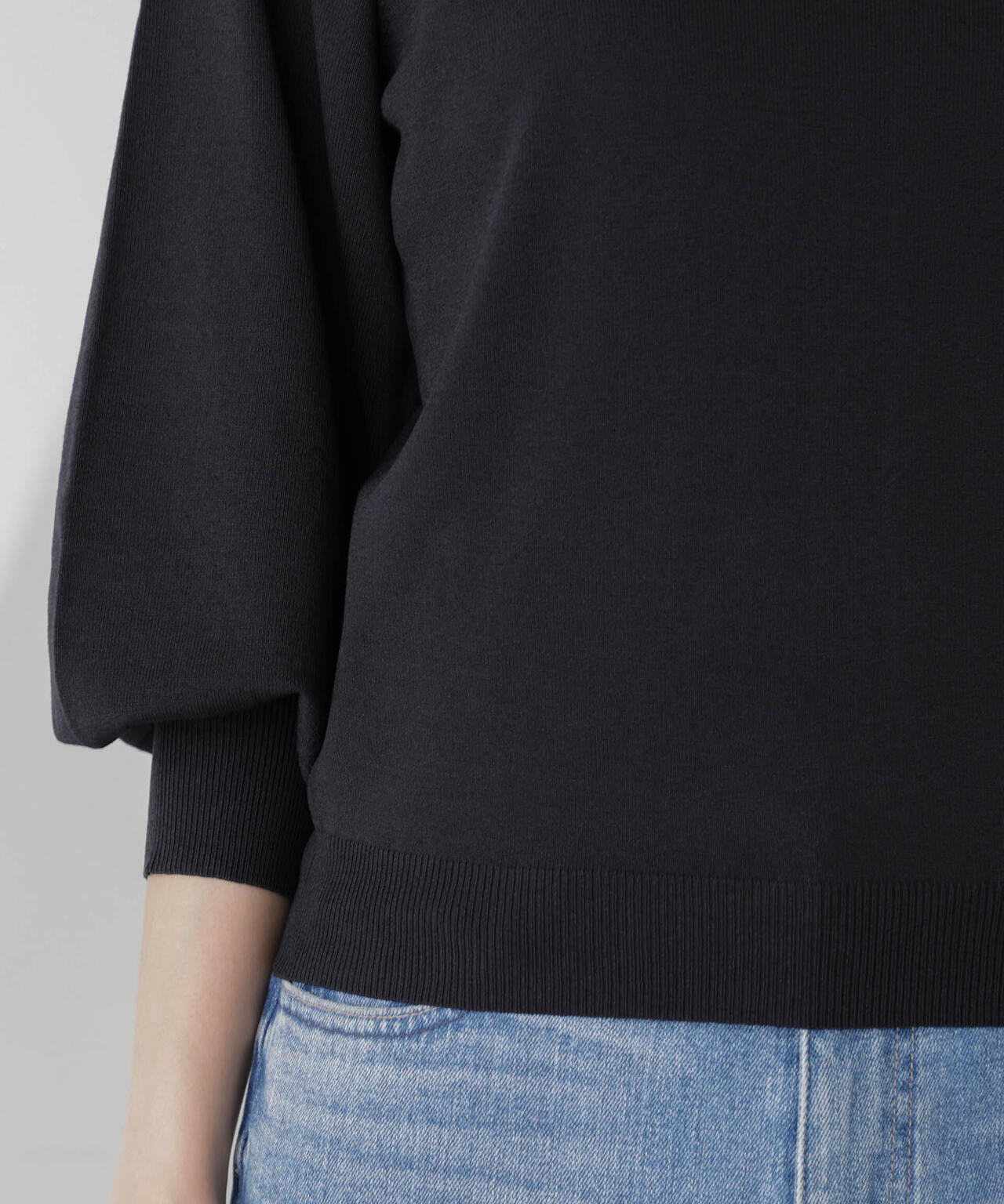 ボリュームスリーブスクエアネックニット 6734222312