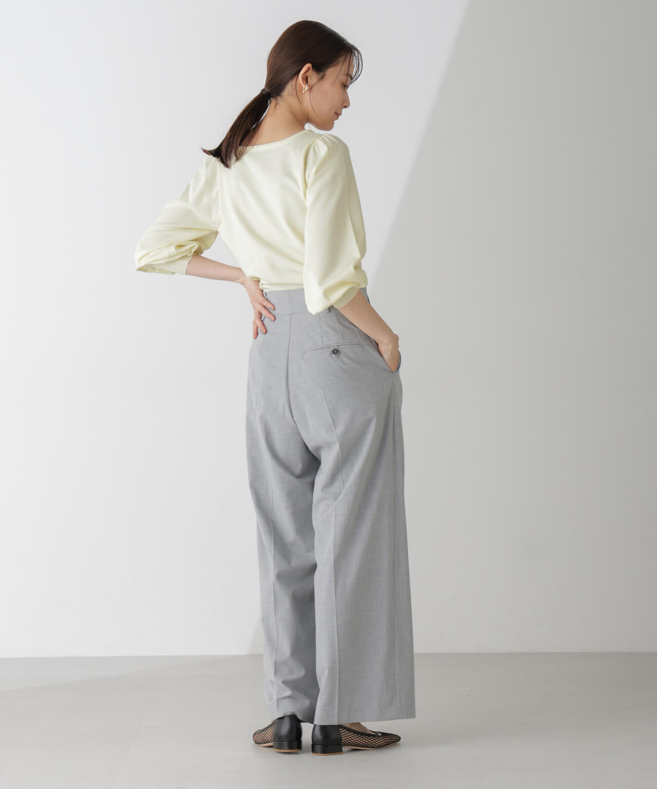 ボリュームスリーブスクエアネックニット 6734222312