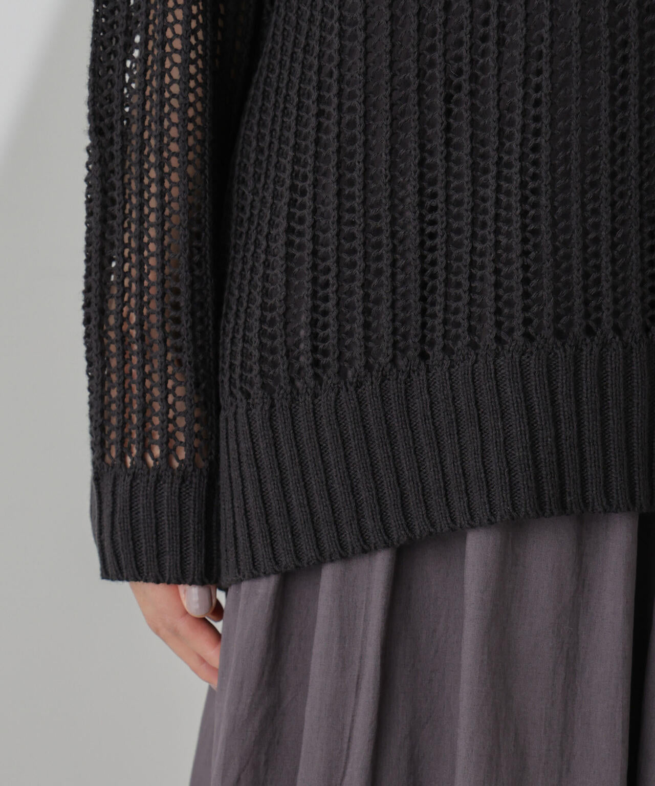 ワイドルーズメッシュニットトップス 6734222313