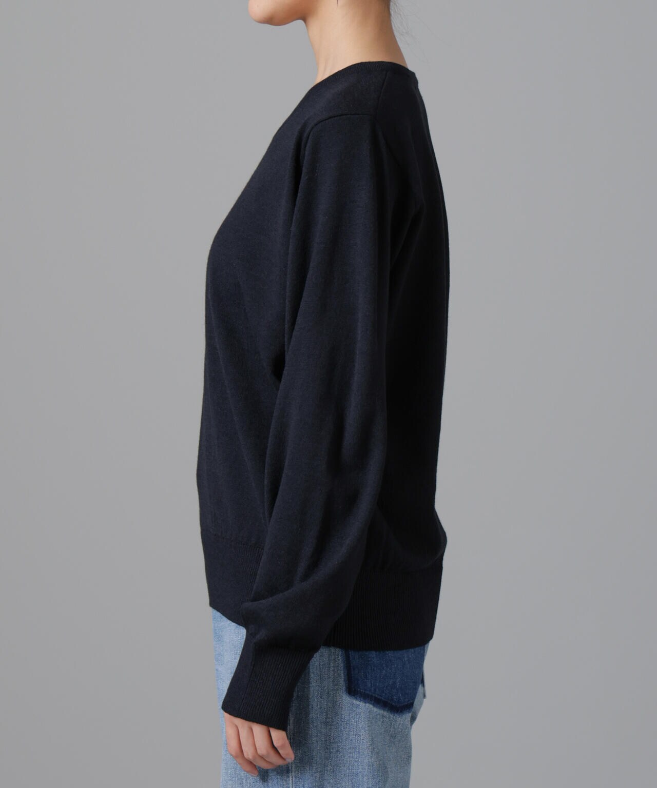 静電気防止 Vネックプルオーバーニット 6734222332