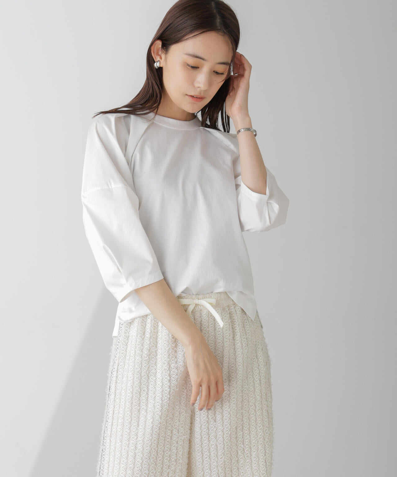 布帛タックスリーブカットプルオーバー 6734223301