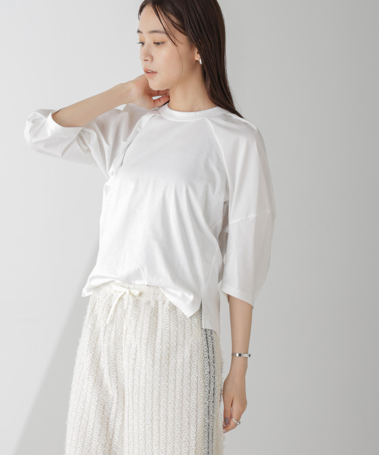 布帛タックスリーブカットプルオーバー 6734223301