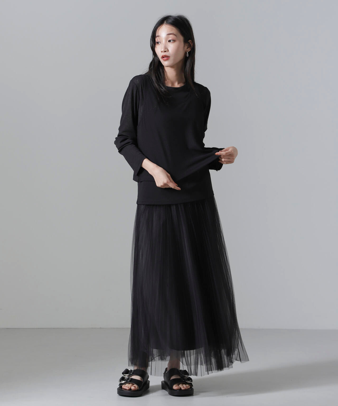 シアーレイヤードアンサンブルカットトップス 6734223304