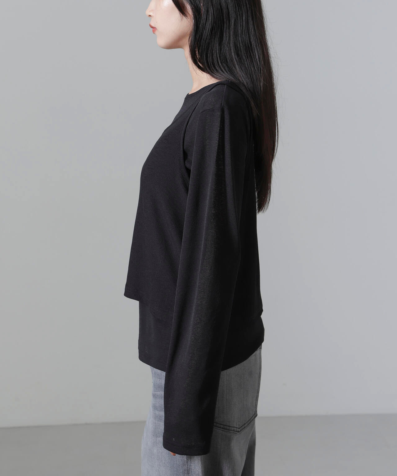 シアーレイヤードアンサンブルカットトップス 6734223304