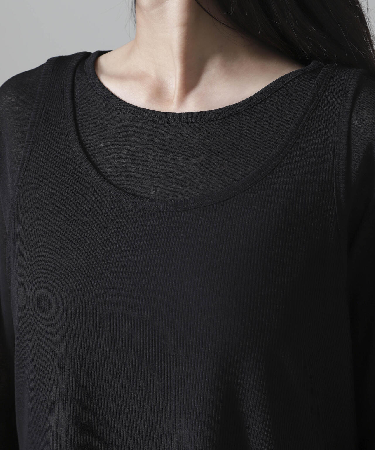 シアーレイヤードアンサンブルカットトップス 6734223304