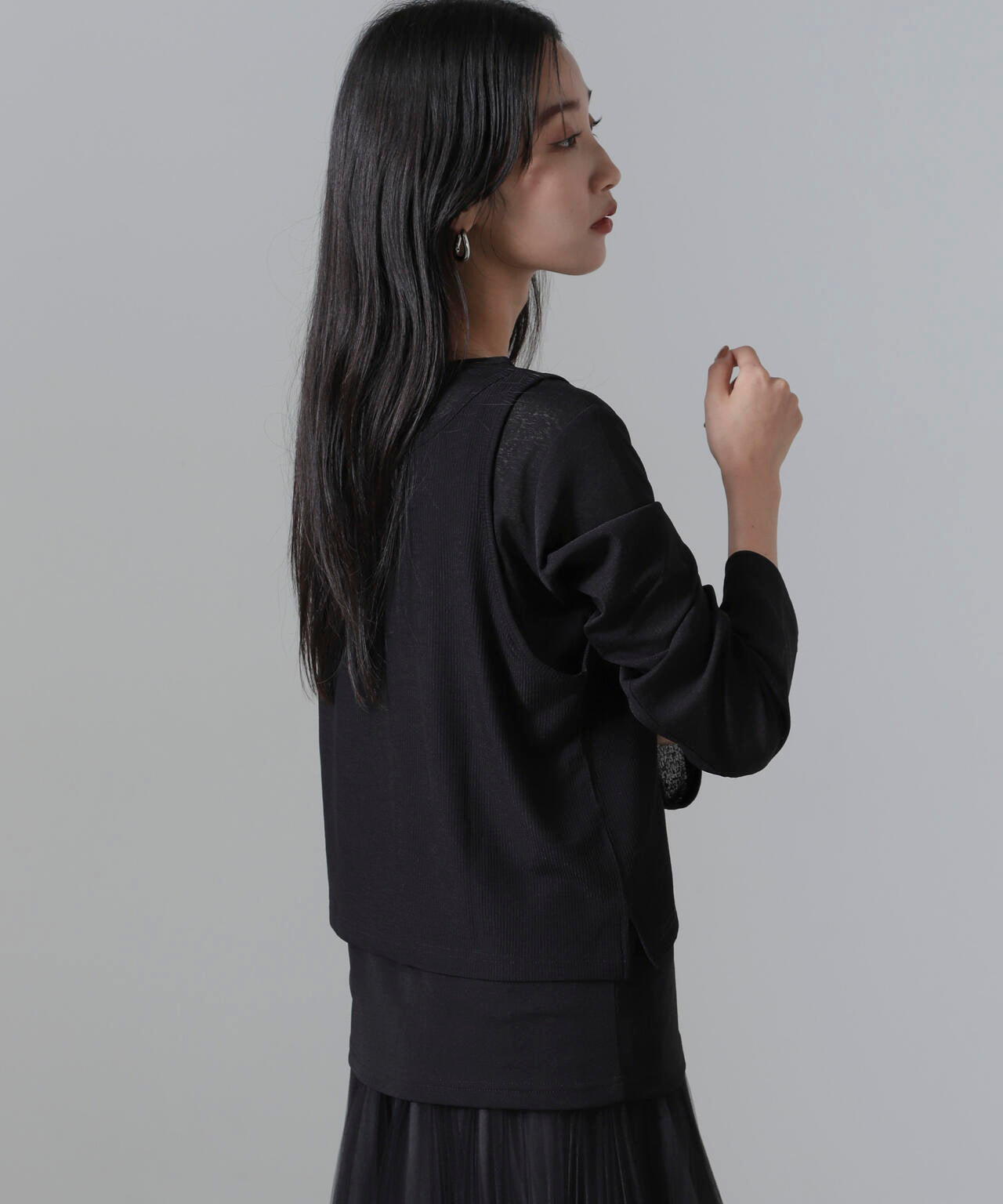 シアーレイヤードアンサンブルカットトップス 6734223304