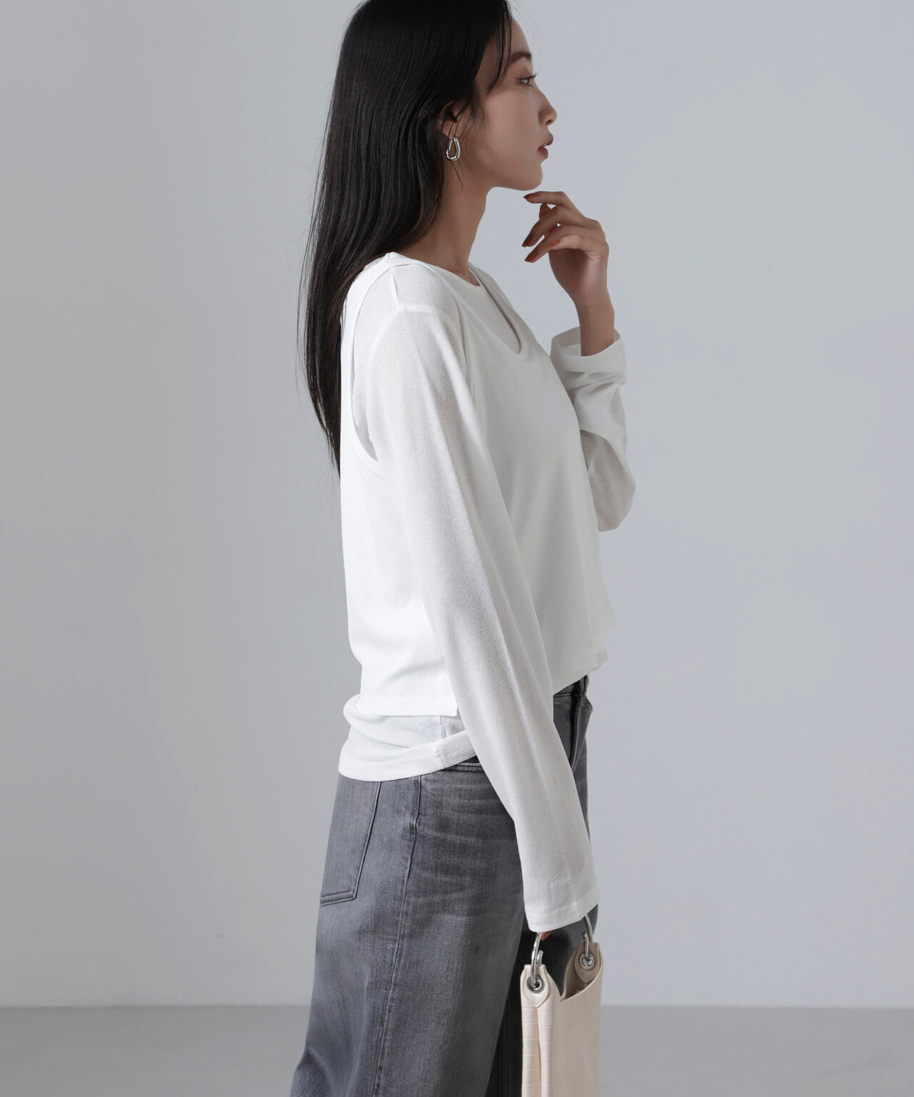 シアーレイヤードアンサンブルカットトップス 6734223304