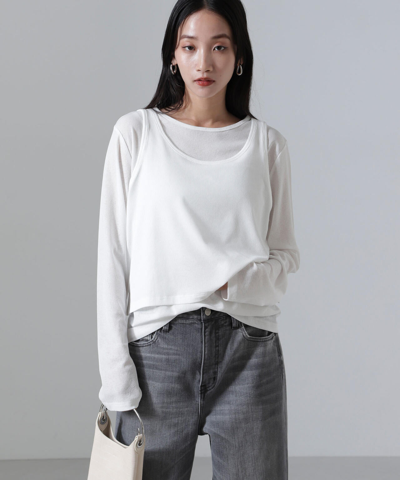 シアーレイヤードアンサンブルカットトップス 6734223304