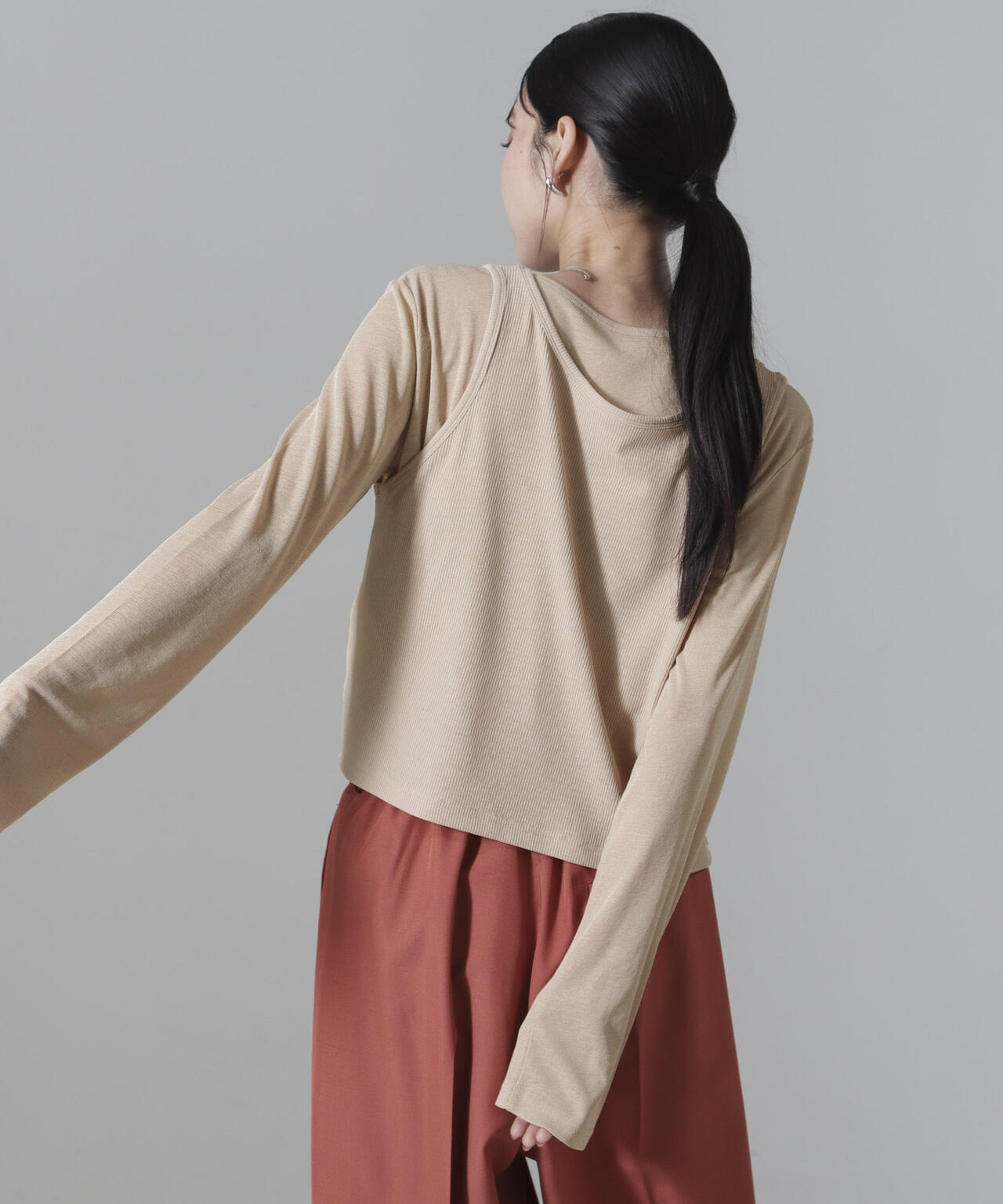 シアーレイヤードアンサンブルカットトップス 6734223304