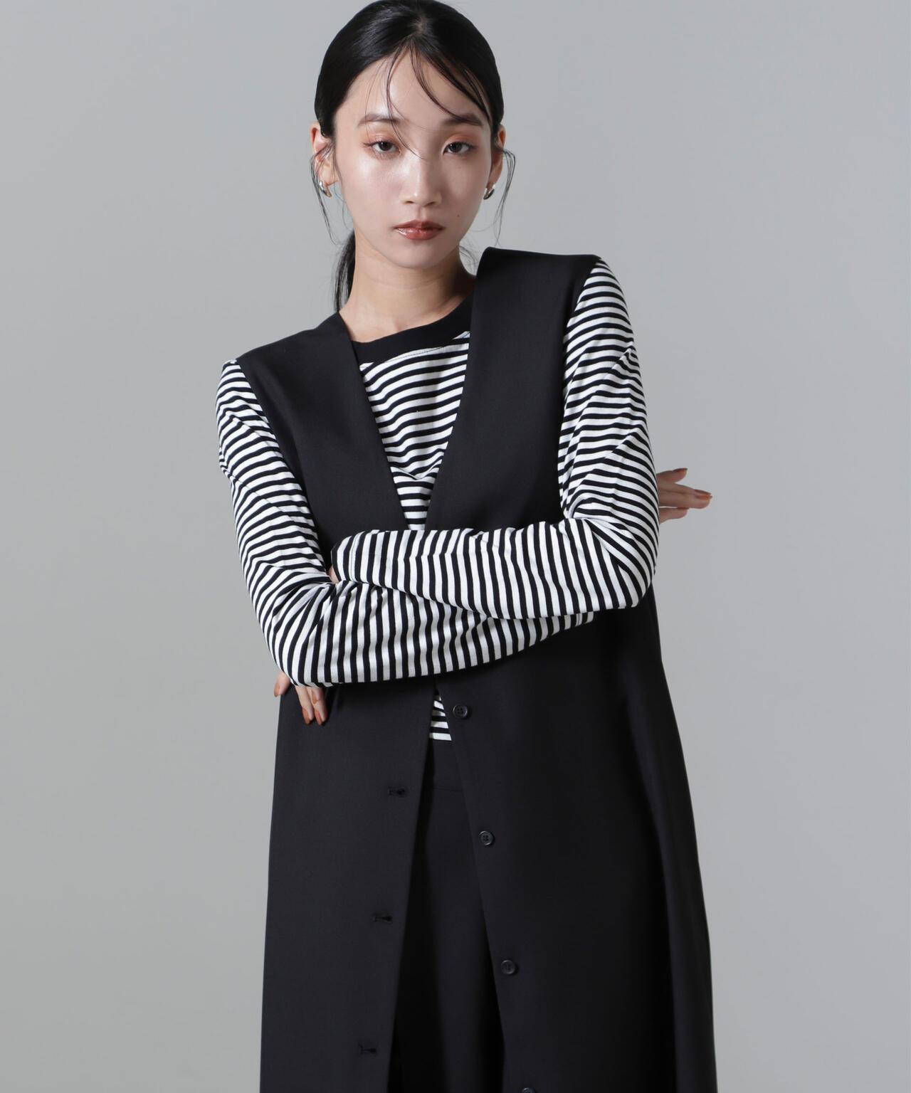 ボーダーロングスリーブTシャツ 6734223306