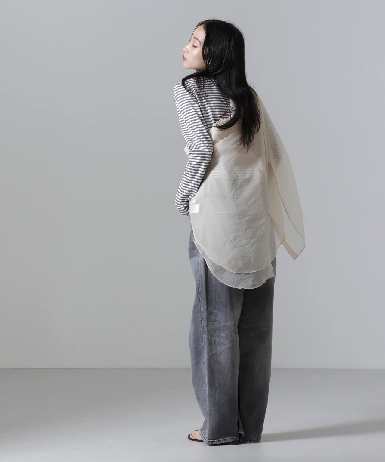 ボーダーロングスリーブTシャツ 6734223306