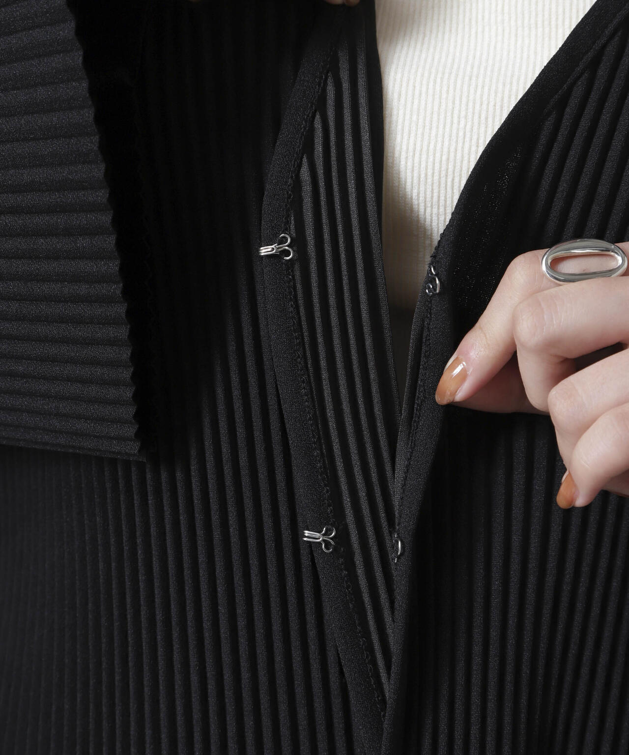 プリーツカット着流しカーディガン(セットアップ可) 6734223312