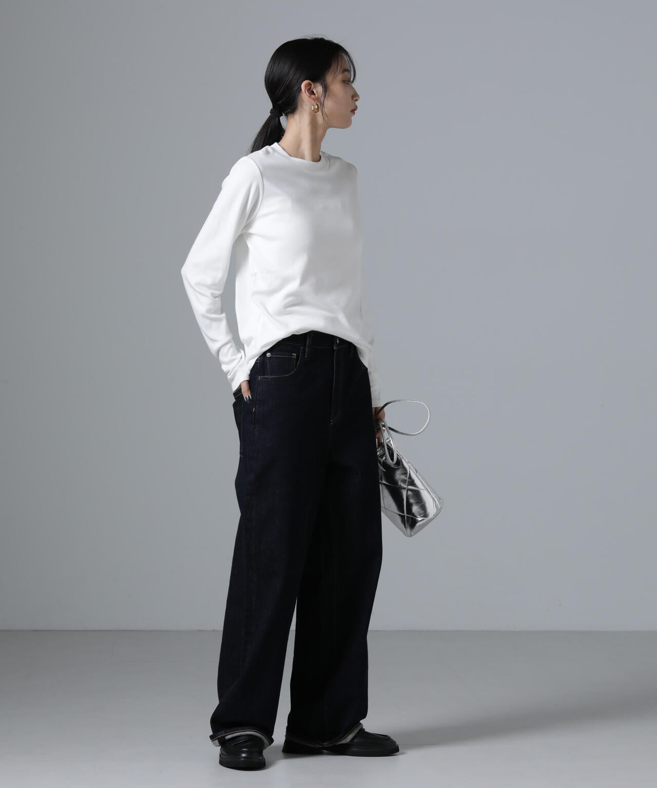 ジンジャー吸湿発熱抗菌防臭クルーネックカットソー 6734223321