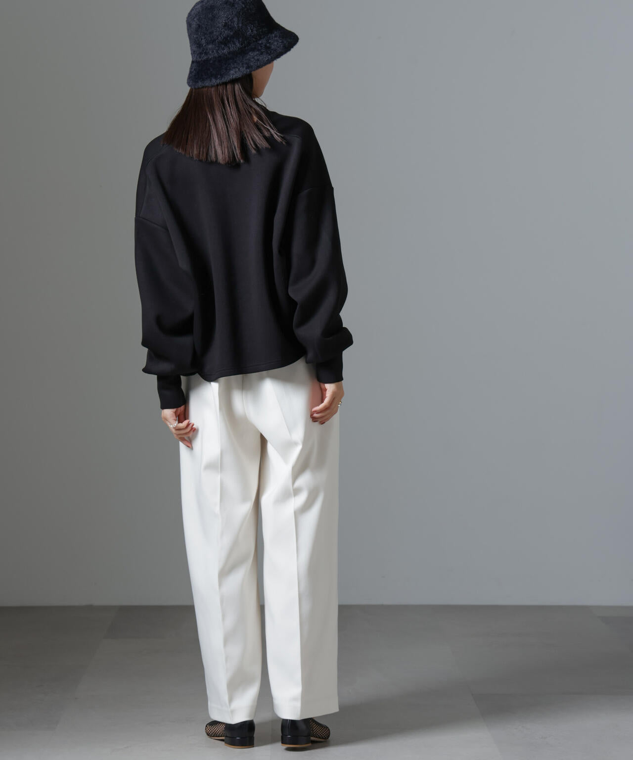 裏起毛ダンボールカットキーネックトップス(セットアップ可) 6734223325