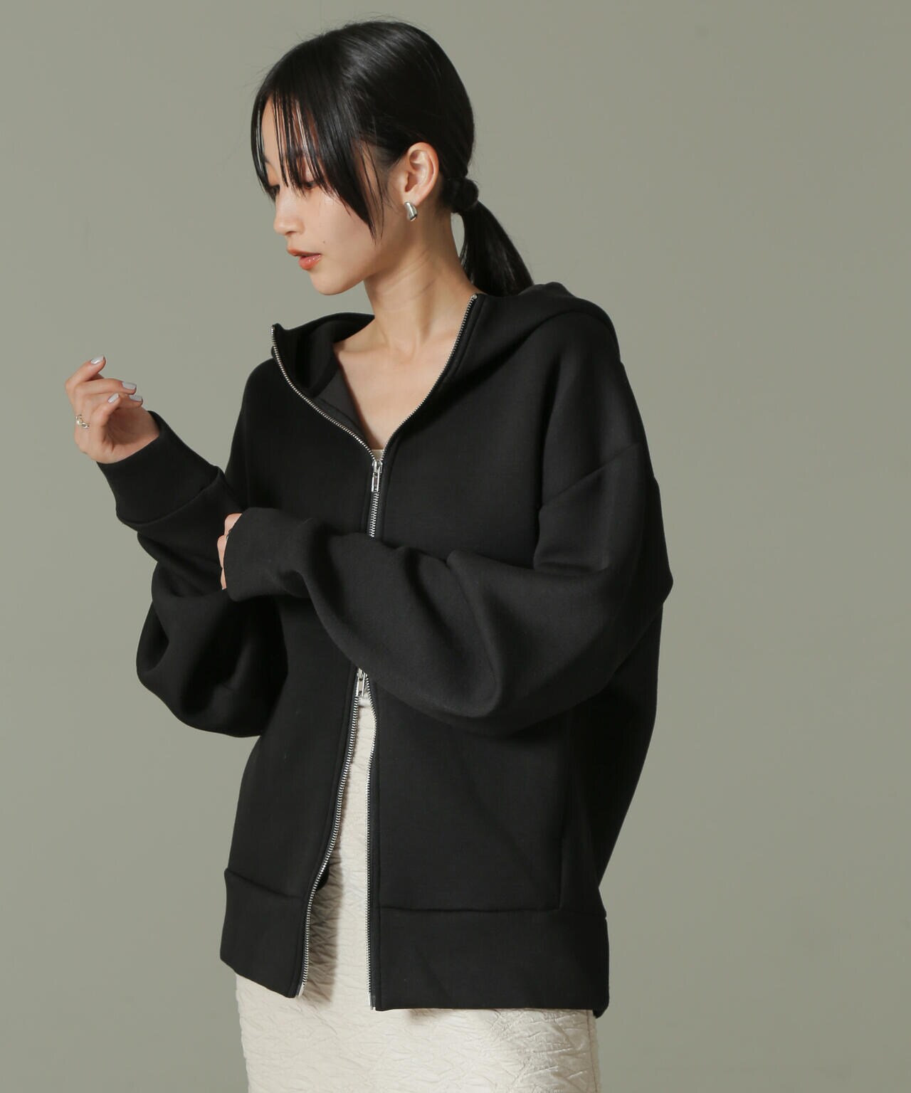 WEB限定/テックダンボールダブルジップBIGパーカ男女兼用 6734223329