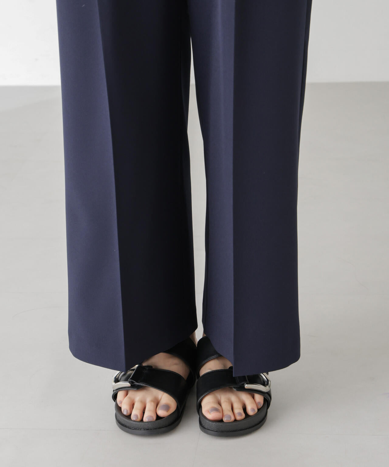 ハイウエスト2タックワイドパンツ(セットアップ可) 6734227302