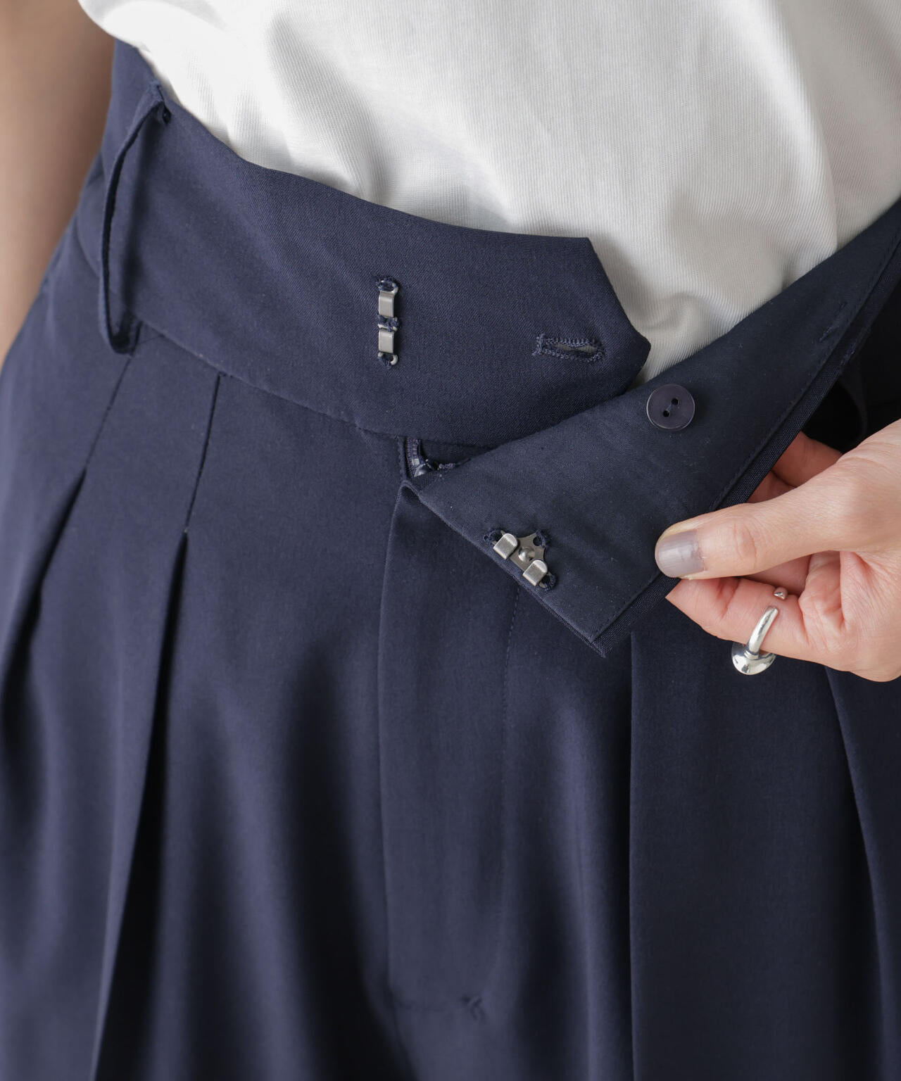 ハイウエスト2タックワイドパンツ(セットアップ可) 6734227302